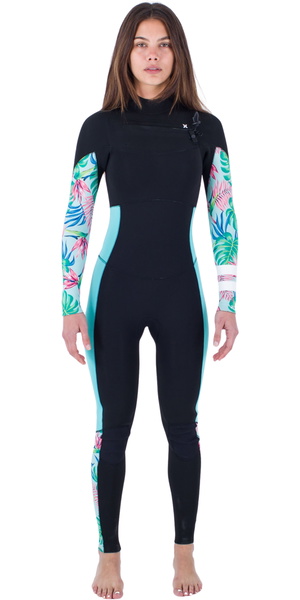 Hurley Womens Plus Printed 3/2mm Chest Zip Wetsuit WFS0012322 - Java Tropical